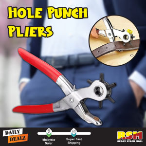 Punch Pliers Belt Leather 6 Holes Eyelet Puncher Revolver Craft Punching Revolving / Plier Pembuat Lubang