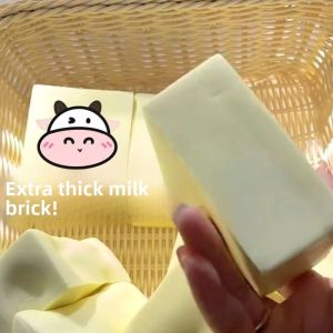 NAELIN Soft Texture Slow Rising Squeeze Toy Stress Relief Slow Rising Sticky Toast Squeeze Toy Fidget Toy Anxiety Relief