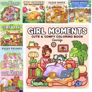 Coloring Book Relaxation Gift Spooky Cutie Graffiti Painting Book Creative Educational Doodles Book For Adults and Teens