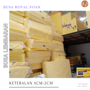 Kasur Busa Lembaran Premium Royal Foam Tebal 5 cm Warna Kuning Nyaman Ukuran 200x180