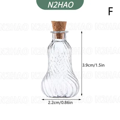 【N2HAO】 1:12 dollhouse Miniature แจกันแก้วขวดประสงค์ขวดเก็บขวดด้วยแจกัน Candy Jar รุ่น Doll House Decor