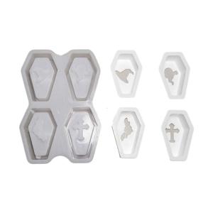 Coffin Design Silicone Mold Halloween Party Decorating Craft Projects Reusable Flexible Molds for Candle Making