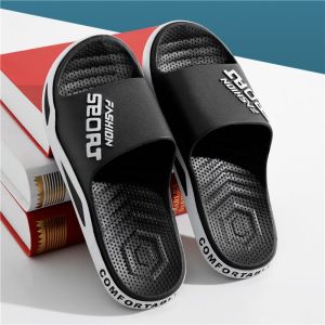Sandal Pria Karet Selop Alas Kaki Trendy Kekinian Sendal Slop Cowok Fashion Import Sandal Rumah