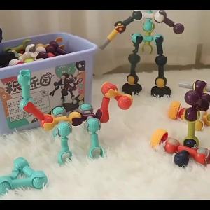 Childrens Large Granular Large Building Blocks Multifunctional Intelligence DIY Assembly Toys for Boys and Girls 3-4 to 6 Years Old