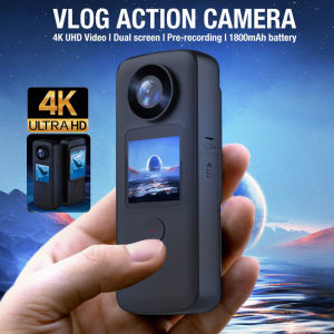 E-CAM A200 4K HD Vlog Action Camera dual screen anti-shake video recorder outdoor waterproof action camera for motorcycle and bicycle