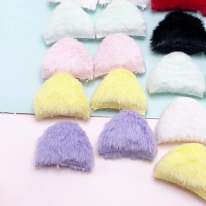 ปิ่นปักผมขนกิ๊บผมกิ๊ฟหนีบผมรูปหูแมวทำมือ10ชิ้นสำหรับอุปกรณ์แต่งผมสร้างสรรค์