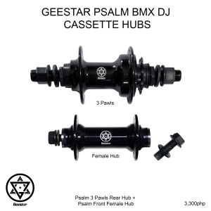 Geestar Psalm BMX DJ Cassette Hubs RHD 9T 14mm Big Axle 3 6 Pawls Sealed Bearing Alloy Female Front