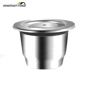 Thép không gỉ tái sử dụng viên nén cà phê có thể nạp lại + Làm xáo trộn cho Nespresso