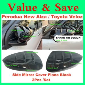 Perodua Alza 2022 - 2026 Toyota Veloz Side Mirror Cover Sportivo Exterior Car Accessories Glossy Black / Carbon Fiber 2pcs/set Garnish Protect
