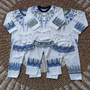 Isi 3 Set Setelan Baju Koko Bayi Lebaran Muslim Lengan Panjang Celana Panjang baby boy Karakter Lucu Usia 3-18 Bulan Bahan Lembut