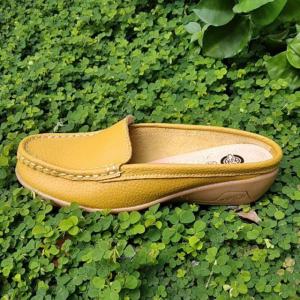 Sportshoes2020 รองเท้าหนังนิ่มเปิดส้นพื้นยางสไตล์โลฟเฟอร์