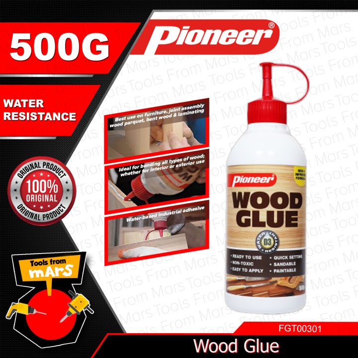 PIONEER Woodworking Wood Glue 500G WaterResistant Polyvinyl Acetate