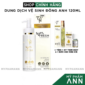 [Kèm Quà Tặng] Dung Dịch Vệ Sinh Phụ Nữ TN Đông Anh Soft & Fresh 120ml Chính Hãng - Dung Dịch Vệ Sinh Đông Anh [Che Tên Sản Phẩm]