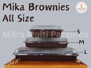 Mika Brownies S isi 50 pcs Mika Tebal | Tray Coklat Kue Bolu