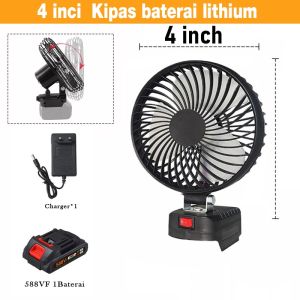 CHIC Kipas baterai lithium nirkabel 8 inci Berkemah di Luar Ruangan Portabel 998V Kipas yang bisa disesuaikan Kipas Angin Mini Kipas angin kerja luar ruangan Kipas Angin Berkemah Kipas Angin Berkemah Tanpa Kabel