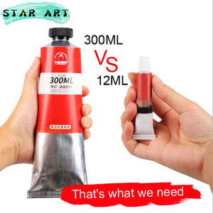 Transon Materials Oil Painting 300ml Aluminum Tube Single Large Capacity for Artist Art Student Beginner Oil Paint Color Paint Supplies School Stationery Painting Tools White Blue