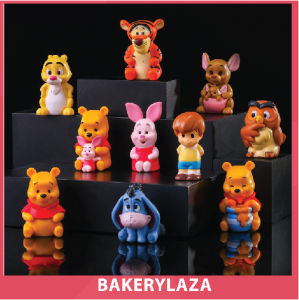 (READY STOCK) Disney Pooh Tigger Piglet Eeyore Kanga Roo Rabbit Cake Decoration Topper Toys Action Figure 小熊维尼摆件卡通