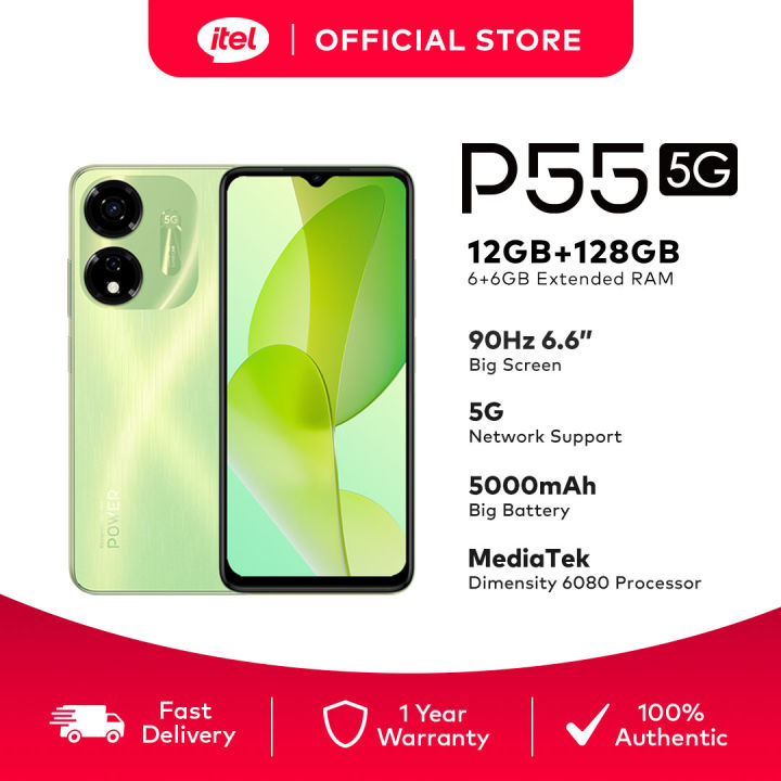 itel P55 5G RAM 12gb(6+6gb) + ROM 128gb MTKD6080 90Hz 5000mAh