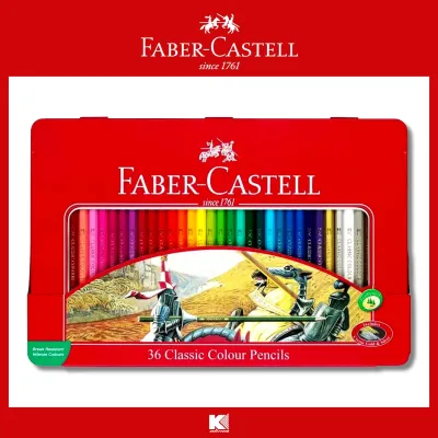 สีไม้ Faber-Castell (อัศวิน) 12 24 36 48 สี กล่องเหล็ก