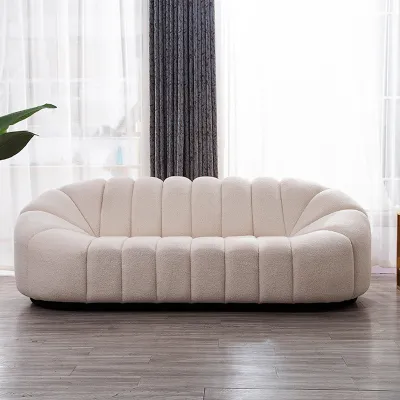 Designer Italian minimalist Nordic cashmere fabric sofa pumpkin special-shaped luxury villa simple single three people
