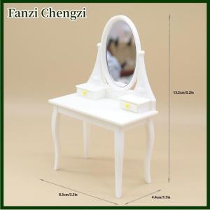 Fanzi 1 12 Dollhouse Simulation Dressing Table Model Dollhouse Bedroom Decoration Dolls House Living Scene Decor Accessories