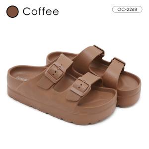 OCTAVIA Sandal Slide Slip On Wedges Wanita with Belt #OC-2268 (FREE BOX)