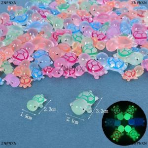 [COD] ZNPNXN 6 10ชิ้นเต่าเรืองแสงขนาดเล็กสำหรับตกแต่งบ้านงานฝีมือเรซิ่นเต่าเรืองแสงของตกแต่งบ้านเครื่องประดับ