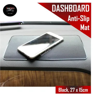 SG Seller FAST Delivery - Universal Car Anti Slip Mat Dashboard Anti-Slip Non Slip Pad Mobile Phone Holder Sunglass Sunglasses Antislip For Honda Toyota Kia Hyundai Mercedes BMW etc - Black 27x15cm 1Pc - Automotive Automobile Accessories