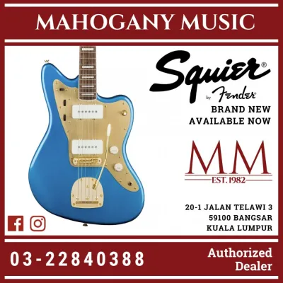 Squier 40th Anniversary Gold Edition Jazzmaster Electric Guitar Lake Placid Blue