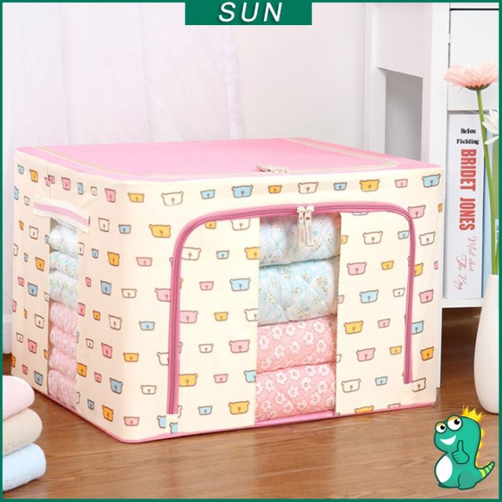 {Storage box} SUN 72L100L Storage Box Large Capacity Foldable Oxford