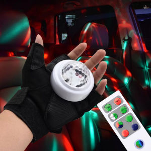 LZD  Giáng Sinh Điều Khiển Từ Xa Âm Nhạc Cảm Ứng Ánh Sáng Trong Nhà Ngoài Trời party Đèn Khuy Disco LED Đèn Chiếu Ô Tô Bóng Ma Thuật