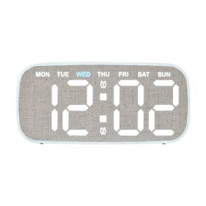 SHIHENG Ambient Light Digital Alarm Clock Temperature Display Brightness Adjustable Electronic Wall Clock Simple Dual Alarms LED Desk Clock Home