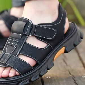 Summer MenS Sandals Breathable And Versatile Casual Shoes Outdoor Dual-Use MenS Beach Shoes Slip-On Shoes For Dads