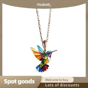 Heabety Fashion Fashion Hummingbird Necklace Jewelry For Women Exquisite Anniversary Gifts For Loved Ones Necklace Alloy Colorful