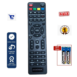 Điều khiển tivi Kooda loại mỏng ngắn có kết nối internet- Hàng chính hãng có bảo hành - tặng kèm pin