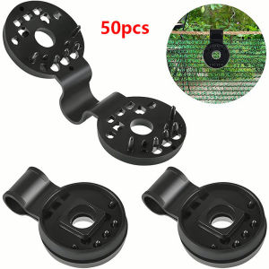 tecmallตัวล็อกแสลน ชุด 50 ตัว คลิปล็อกแสลน กิ๊บล็อกแสลน ตัวหนีบสแลน+รูรอดเชือกทำหลังคากันแสง คลิปยึดแสลน