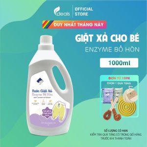 Nước Giặt Xả Hữu Cơ Em Bé ECOCARE 1L - Tinh dầu Cam Bạc hà PH trung tính không kích ứng