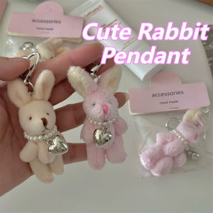 New Cute Rabbit Keychain Cartoon Creative Dog Pendant Hanging Decoration Gifts Car Key Ring
