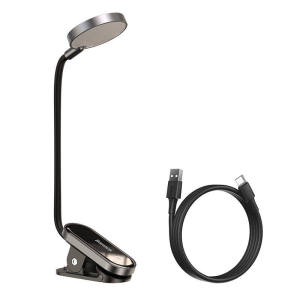 Baseus Clip Lamp Stepless Dimmable Touch Control Smart LightRechargeable USB Charging LED Lighting for Reading Study