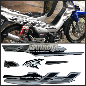 STRIPING STICKER yamaha f1zr fiz r f1 zr 1996 hitam silver stiker list body standar berkualitas