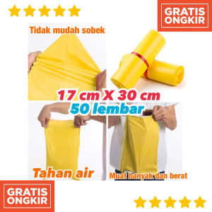 polymailer 17x30cm isi 50 - Plastik packing dengan lem - plastik packing 17x30cm isi 50 Lembar - plastik kosmetik - plastik parfurm