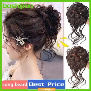 bashijian Synthetic Curly Bun Messy Claw Chignon Clip Elastic Hair Scrunchies Hairpieces Donut Updo Hair Pieces For Women