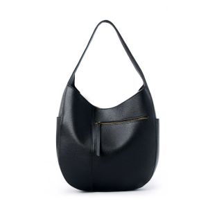 BeeGreen Women Genuine Leather Shoulder Bag Fashion Crescent Underarm Bag High Quality Commuter Bag