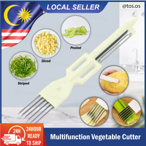 4 in 1 Multifunction Stainless Steel Fruit Vegetable Dig Peeler Grater Slicer Kitchen Cooking Accessories Pengupas Penghiris Buah Sayur