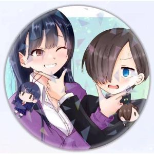 2024 Hot Anime The Dangers in My Heart Ichikawa Kyoutarou Yamada Anna Pins Breastpin Badge Cartoon Jewelry Handbag Schoolbag Hat Accessories