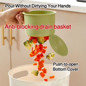 Multifunctional kitchen rack Press-type drain basket Sink hanging basket Filter storage hanging basket Anti-blocking drain basket