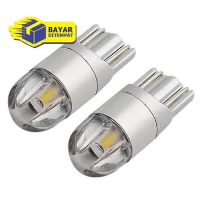 Lampu Motor Mobil Super Terang LED T10 W5W 2 SMD 3030 2PCS 12V DC Headlight Senja Variasi