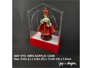 Lighted Acrylic Case (9.25" (L) x 5.0" (D) x 13.0" (H) x 3.0mm) - Jay C. Designs - 3007