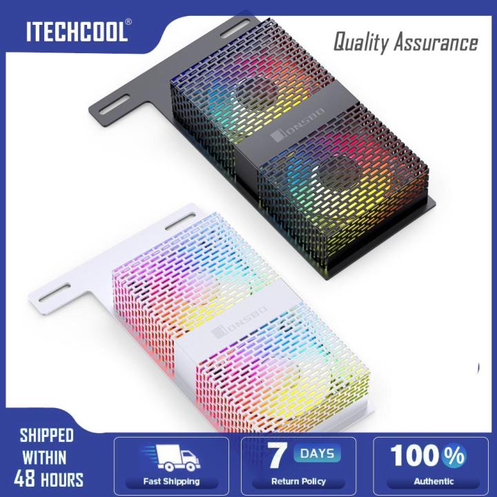 PC Memory Cooling Radiator 4Pin PWM Dual 5020 Fans 3600RPM RAM Cooler 5V 3PIN ARGB RAM Radiator