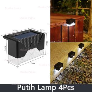 Lampu Led Tangga Tenaga Surya Lampu Solar Outdoor Lampu Pagar Led Light Waterproof Panel Hiasan Rumah Teras Dan Taman Anti Air Tanpa Listrik / Lampu Panel Hiasan Rumah Teras 1 Box Isi 4Pcs Sensor Cahaya / Lampu Tangga Outdoor